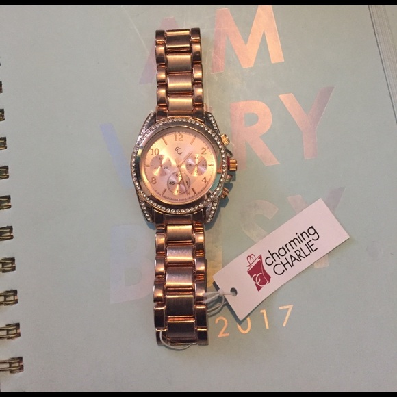 Charming Charlie Rose Gold Link Watch - Picture 2 of 2