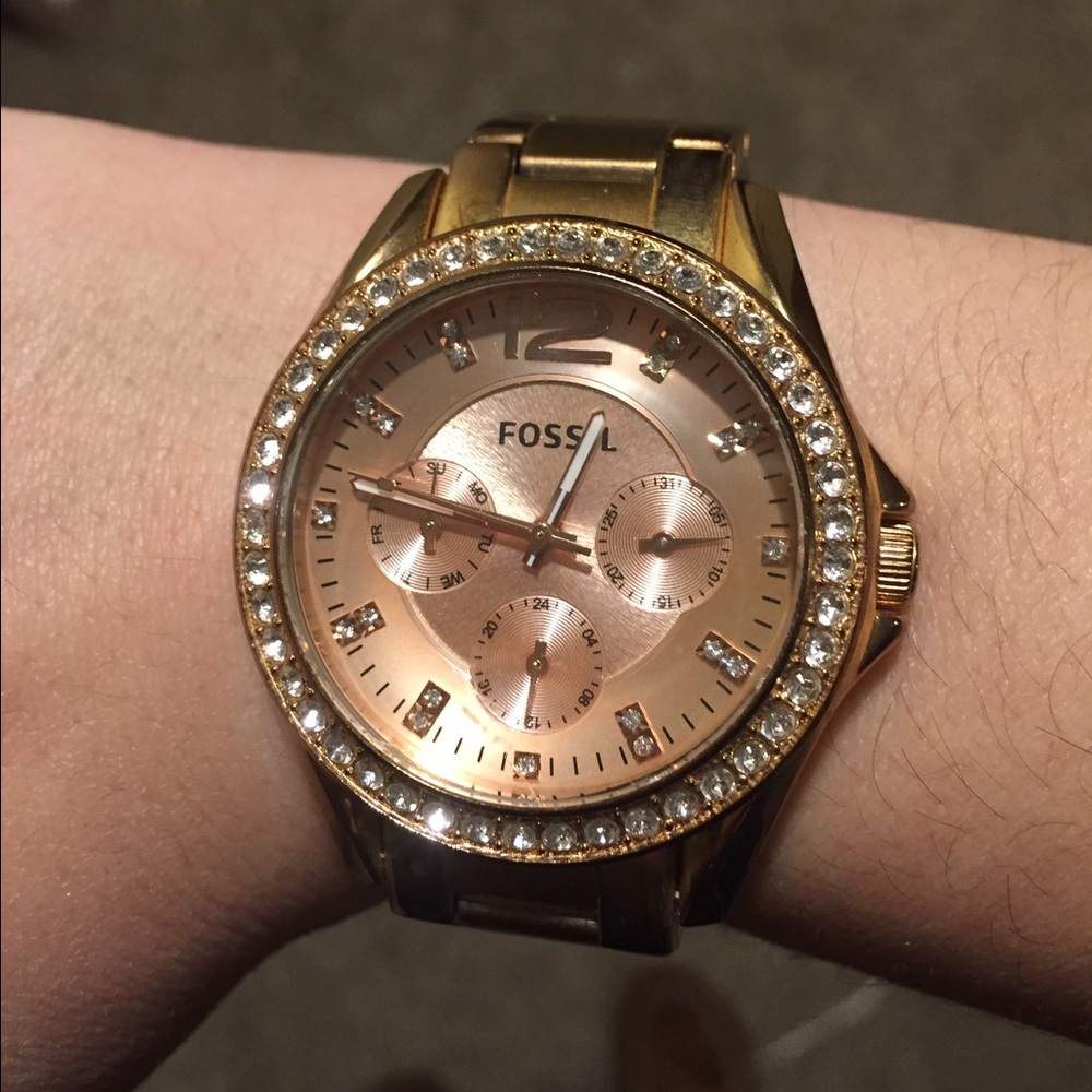 Rose Gold Fossil Watch