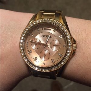 Rose Gold Fossil Watch