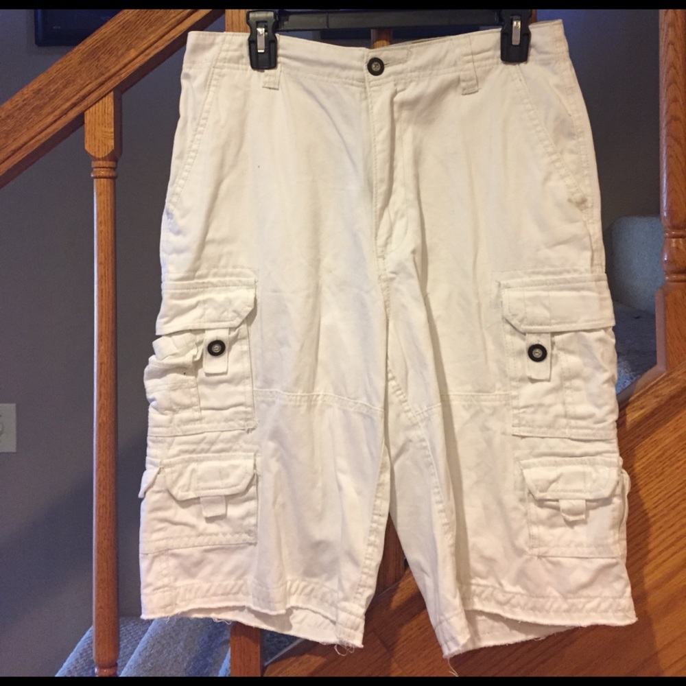 Men's white shorts.