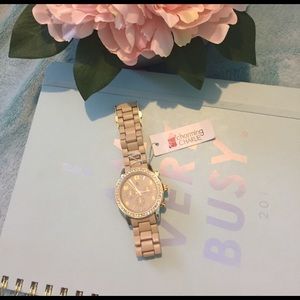 Charming Charlie Matte Tan Link Watch