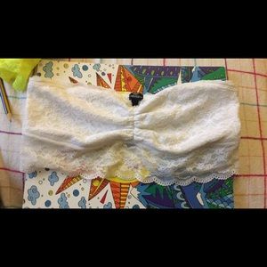 White Size S (small) bandeau bra
