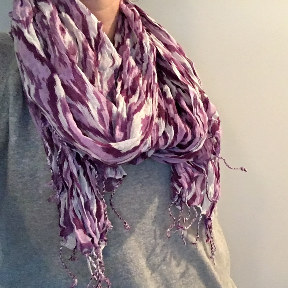 Purple & White Scarf