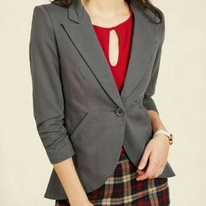 Modcloth Fine and Sandy Blazer in Stone