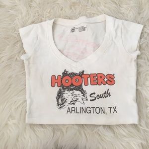 Hooters White Uniform Crop Top