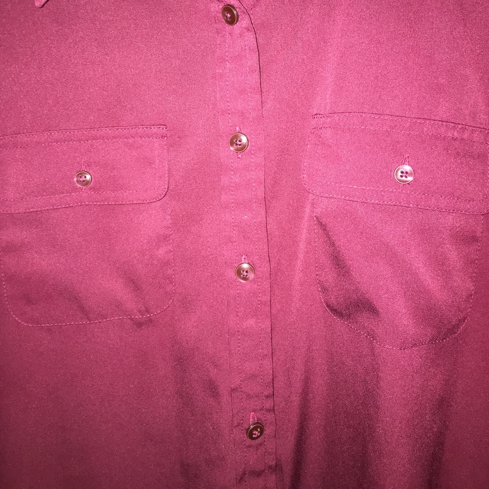 Polyester Button Down - Picture 2 of 4