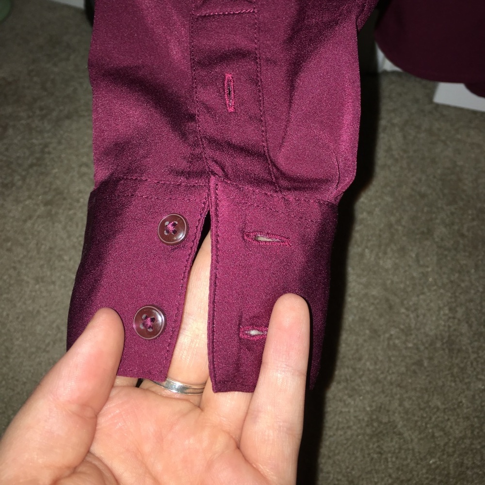 Polyester Button Down - Picture 3 of 4