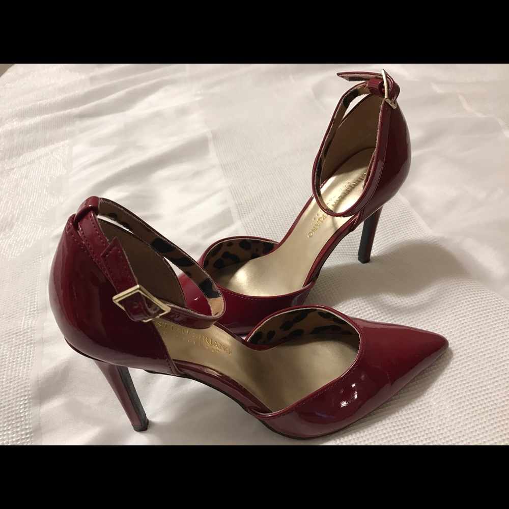 Red Ankle Strap Heels
