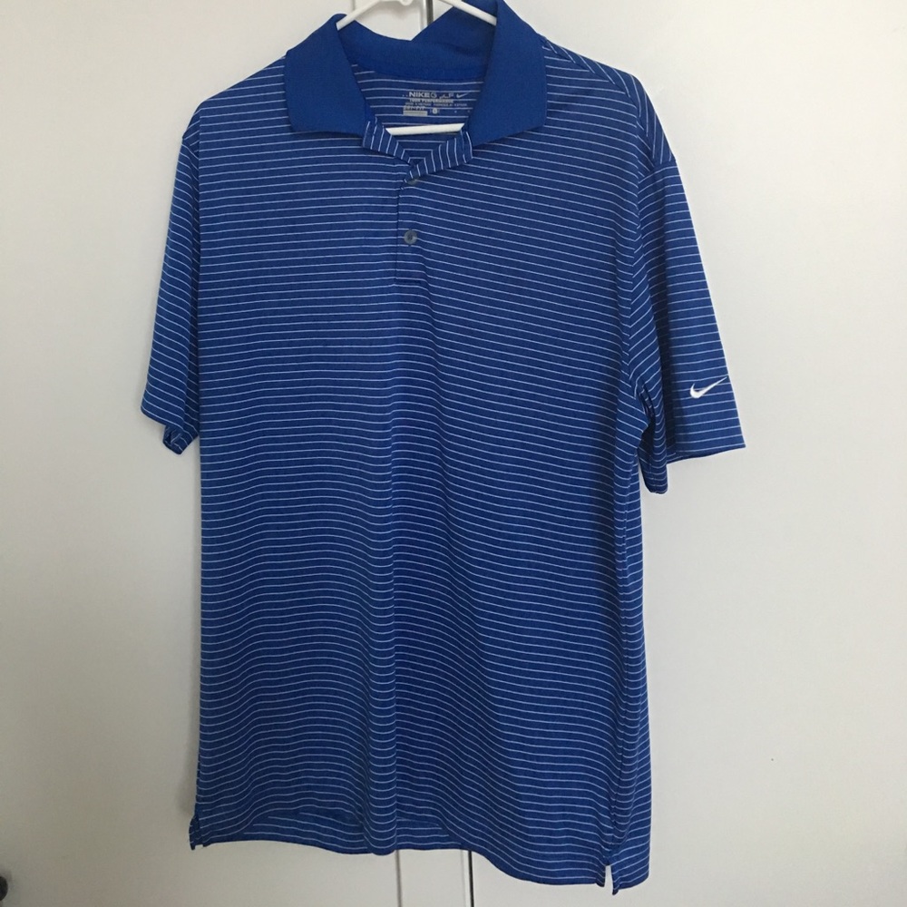 Blue Nike golf polo