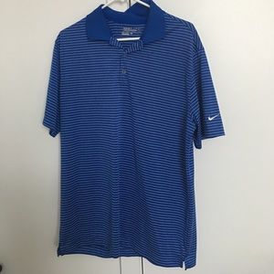 Blue Nike golf polo