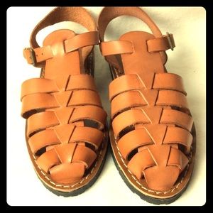 Jeffrey Campbell Fisherman Sandals, Tan, 10