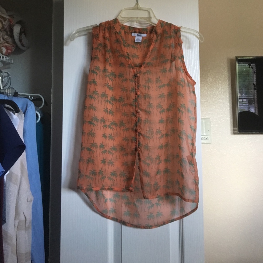 Bar III button down Sheer Blouse
