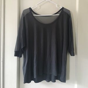 Gray Blouse w Mesh