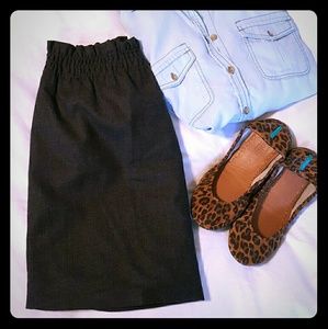J. Crew charcoal grey skirt