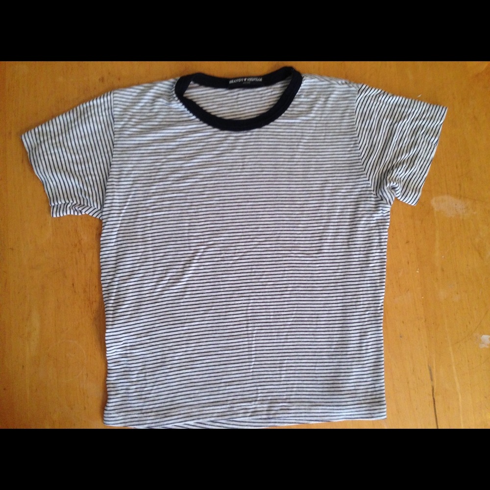 Brandy Melville Nadine top blue and white stripe