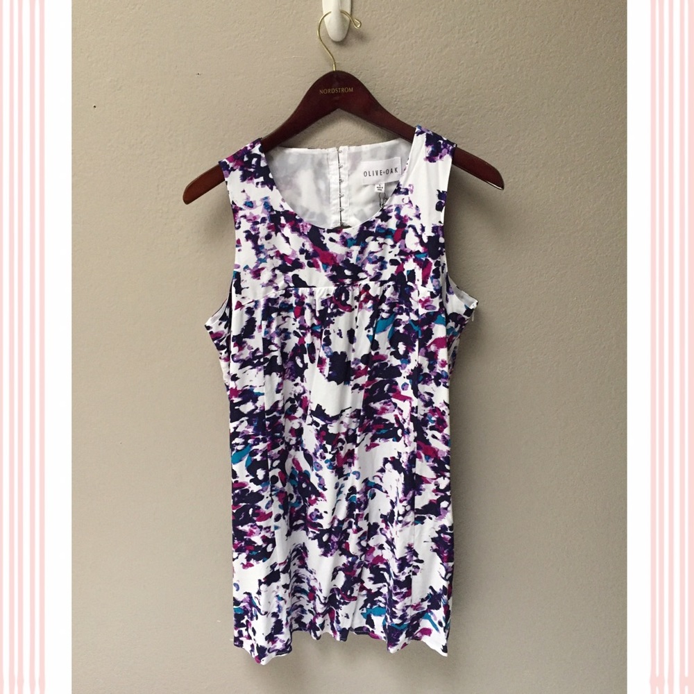 Olive and oak printed dress