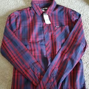 Zoo york plaid long sleeve woven