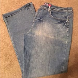 Light blue denim jeans