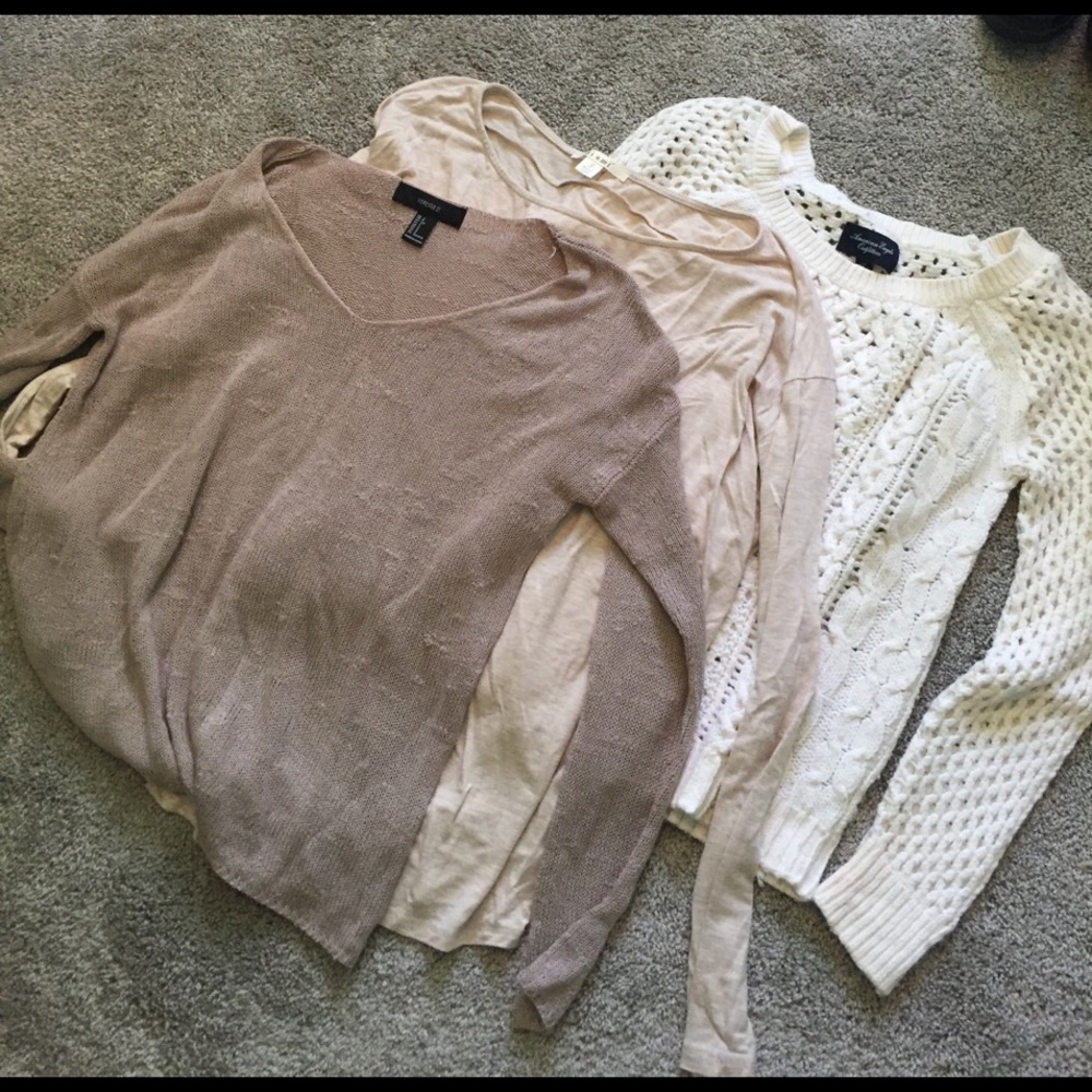 TOPS BUNDLE- tan, tan, & cream!!!