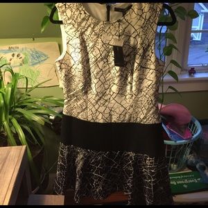 BCBG Maxazaria black and white dress