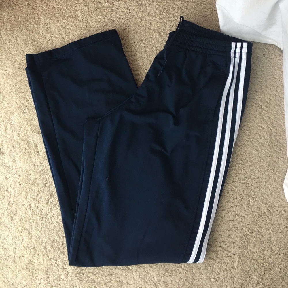 Navy blue adidas pants