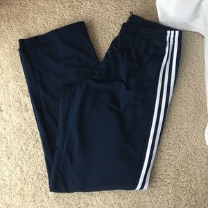 Navy blue adidas pants
