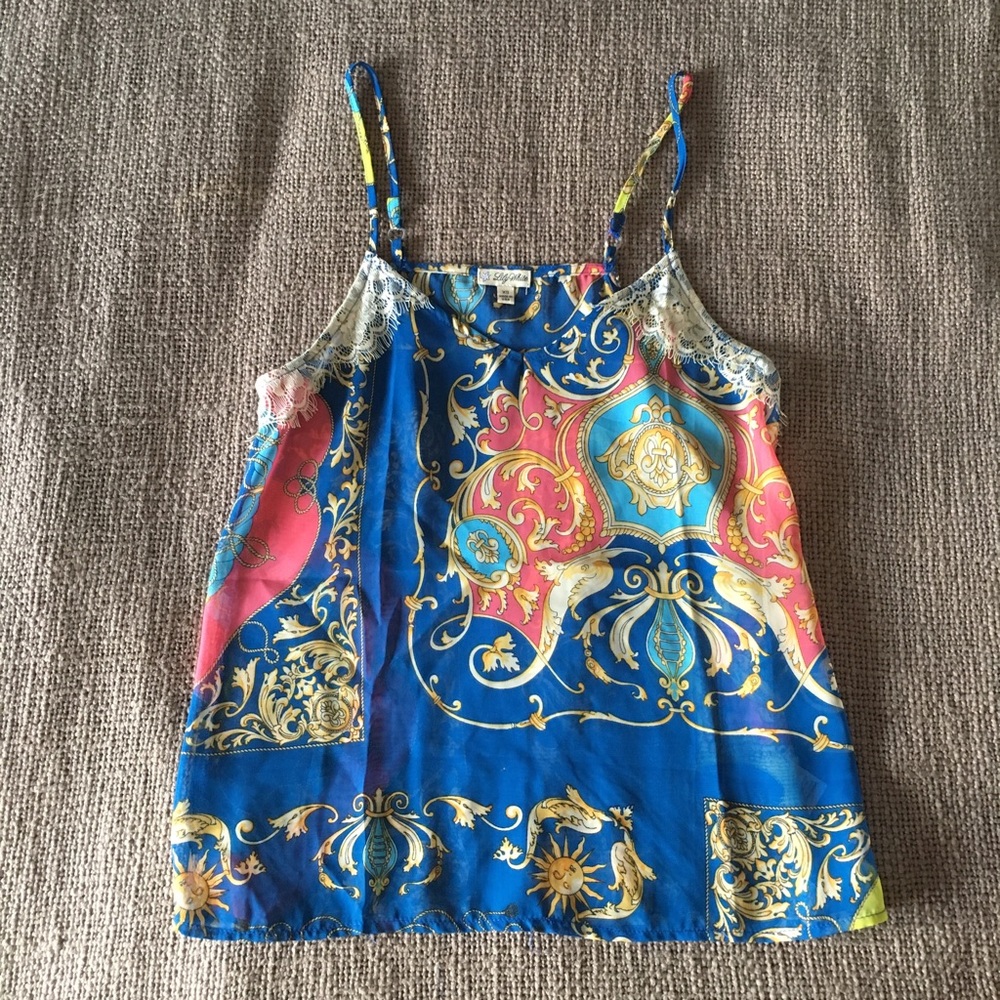Lily White: Printed Flowy Tank