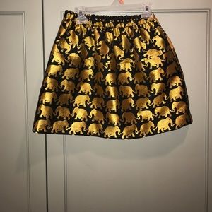 Crewcuts gold elephant skirt