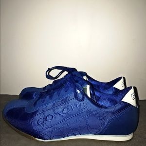BRAND NEW - Royal blue Coach tennis sneakers