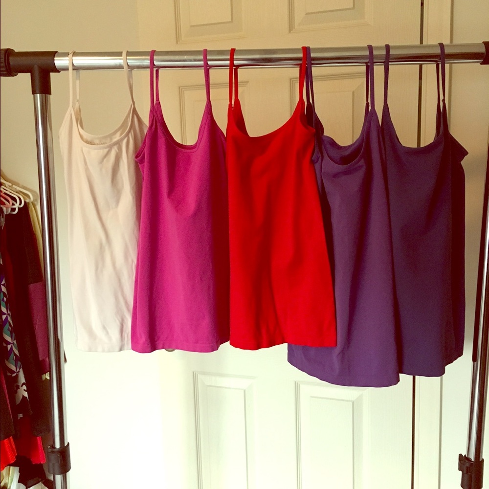 Five The Limited spaghetti strap stretch tanks