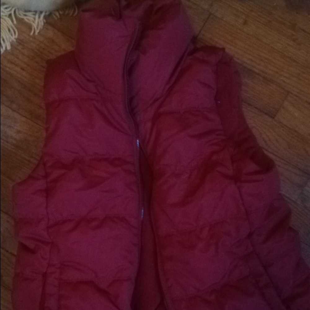 Red old navy puffy vests