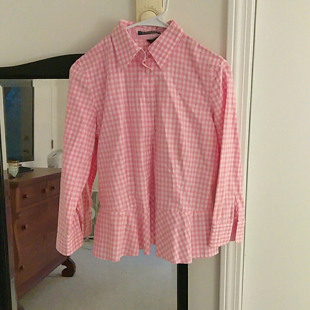 Ralph Lauren Polo fringed button up shirt