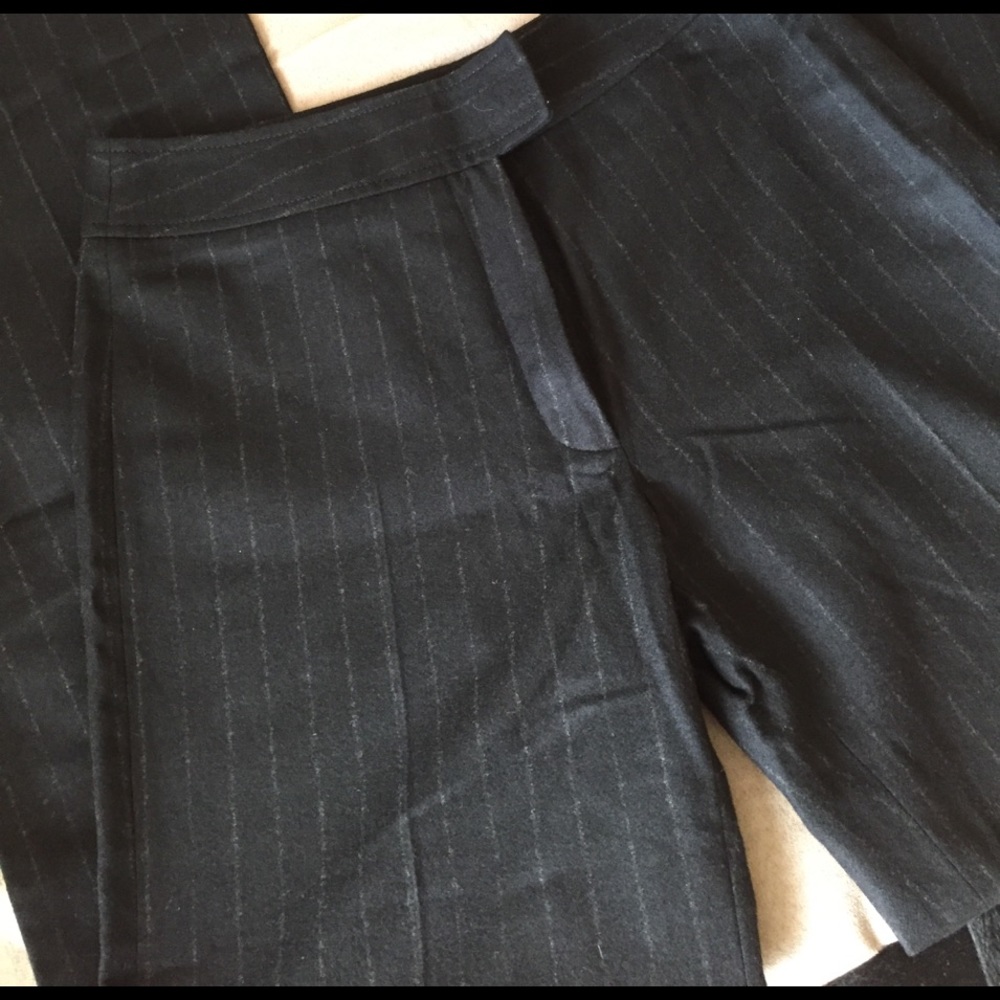 Auth BURBERRY LONDON POLYESTER pinstriped pants