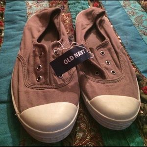New brown old navy slip on shoes