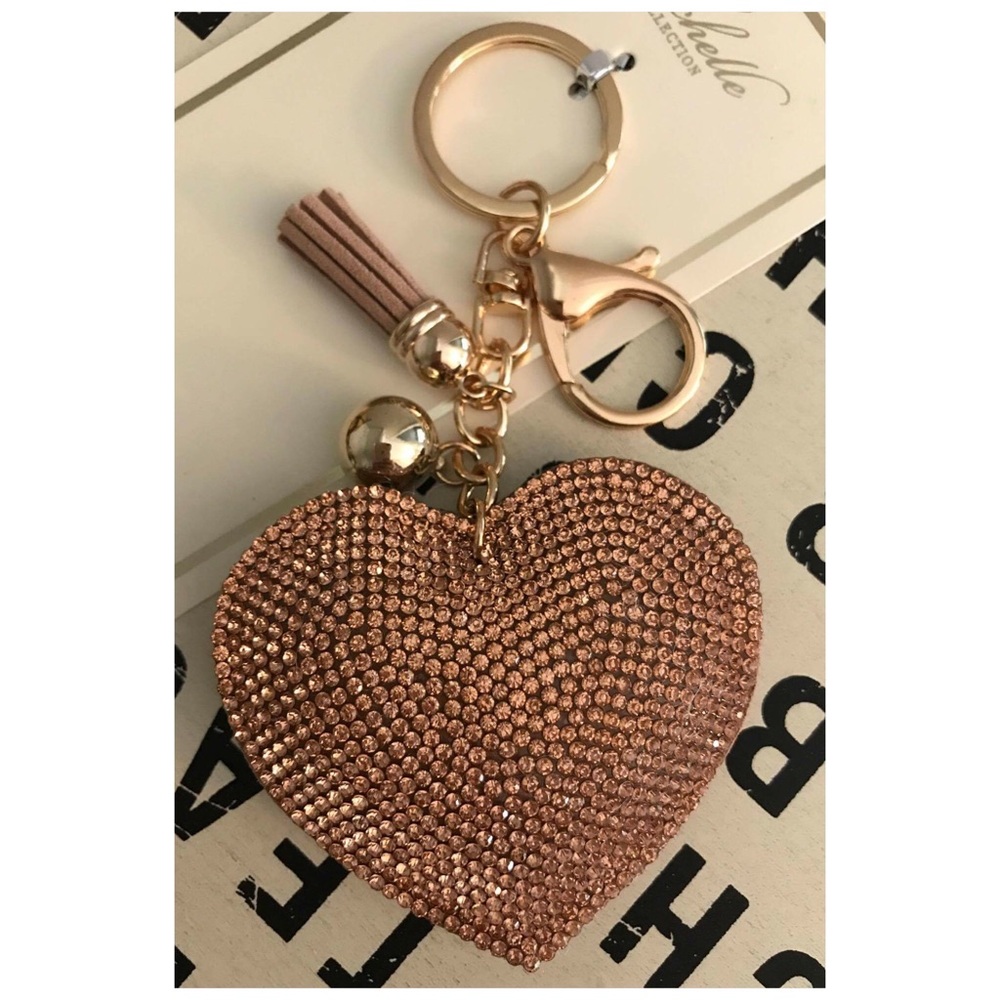 Rose Gold Crystal Keychain 💛✨ - Picture 2 of 3