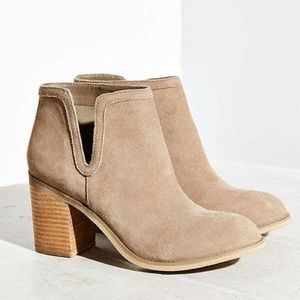 Urban Outfitters Taupe Suede Booties