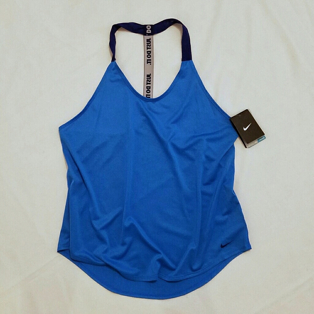 NIKE Azure Royal Blue Racer Back Athletic Tank