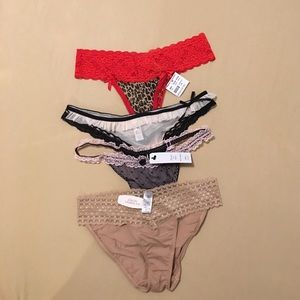 Assorted brands of thong panties XS-S
