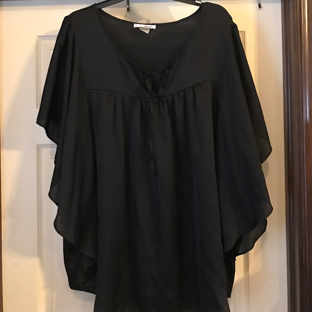 Black ultra cute blouse - peasant flowy style