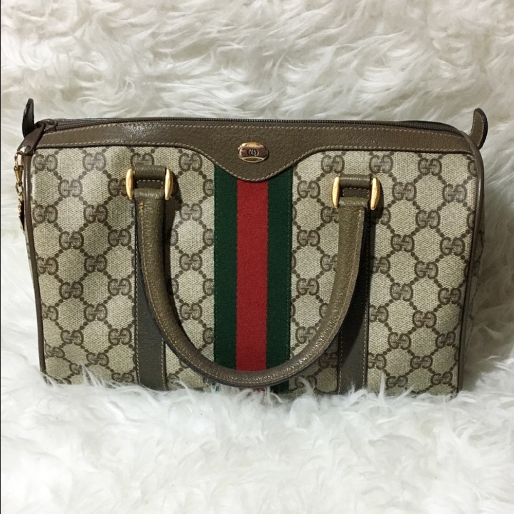 Gucci GG Supreme Vintage Boston Bag