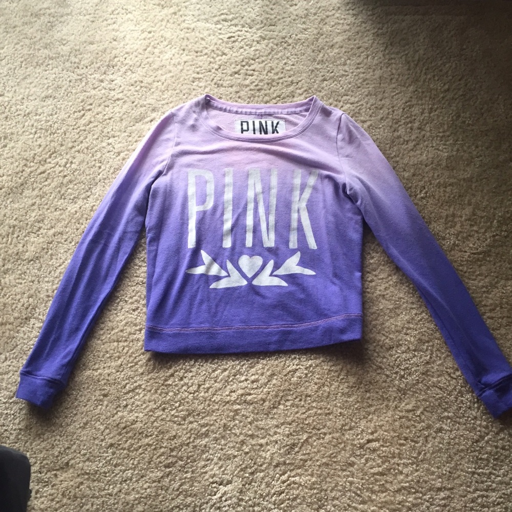 Purple Ombré Victoria's Secret Pink Pullover XS