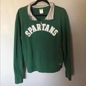 VS PINK MSU Spartans 1/4 zip