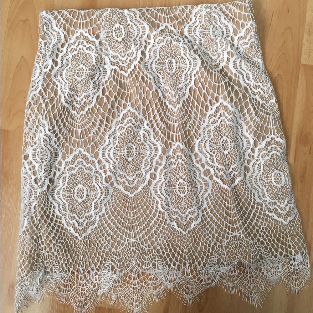 Nude Lace Skirt