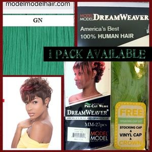 🔥💚 Dream Weaver MM-27pcs pre-cut weave in GREEN