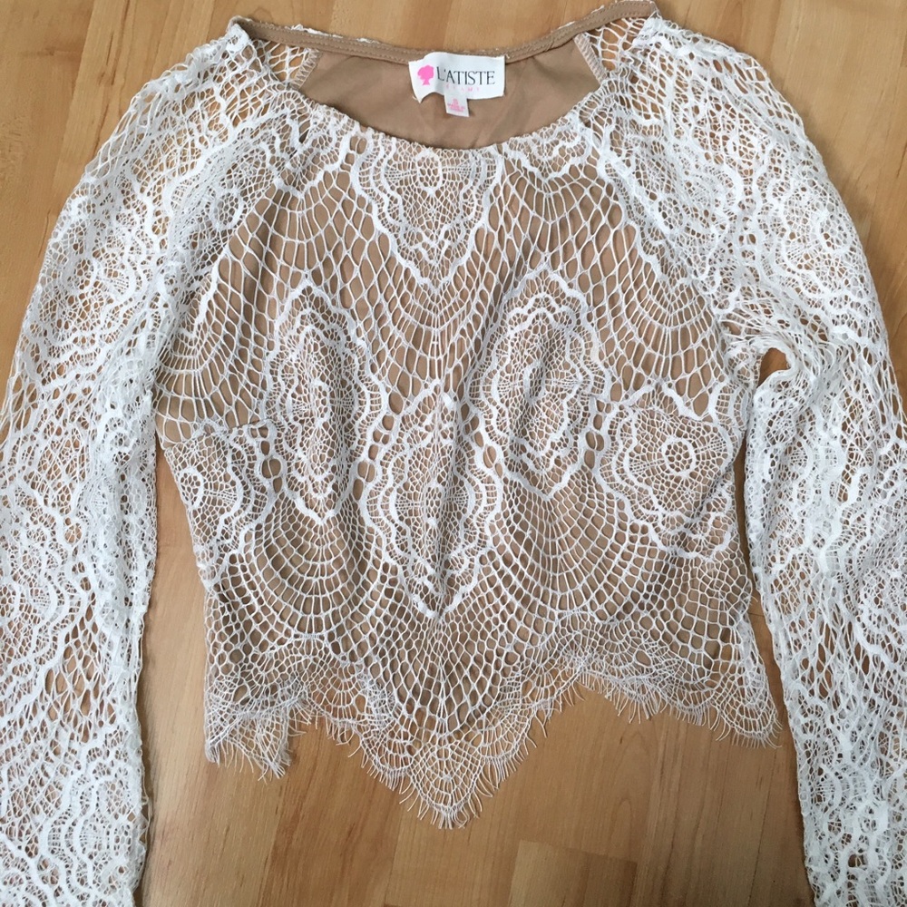 Nude Lace Top