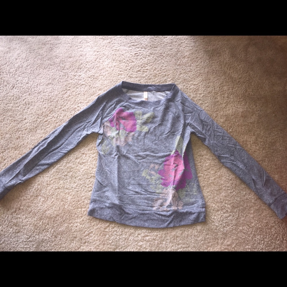 Xhilaration Sleepware Gray Long Sleeve Pullover XS