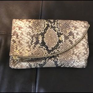 ELAINE TURNER Anabella Python Clutch
