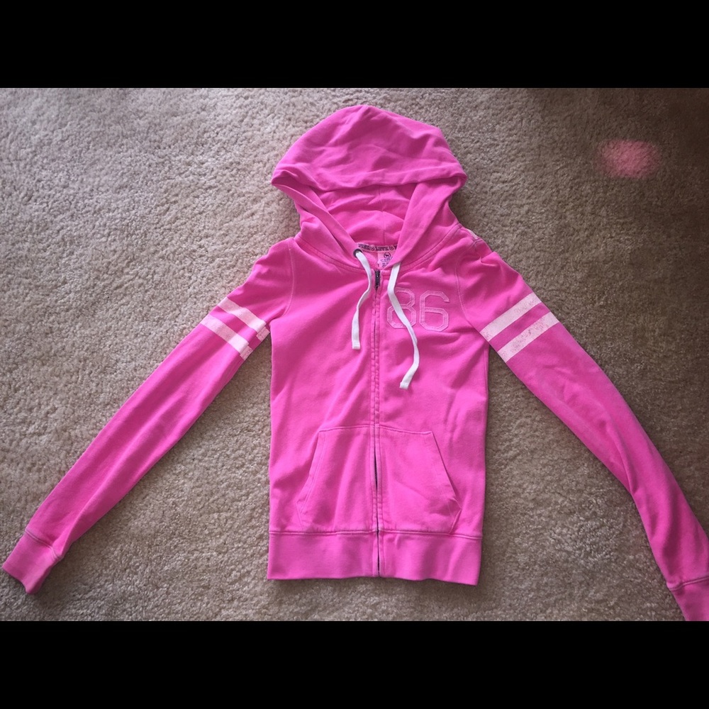 Victoria's Secret Pink Zipper Hoodie Pink 86 XS