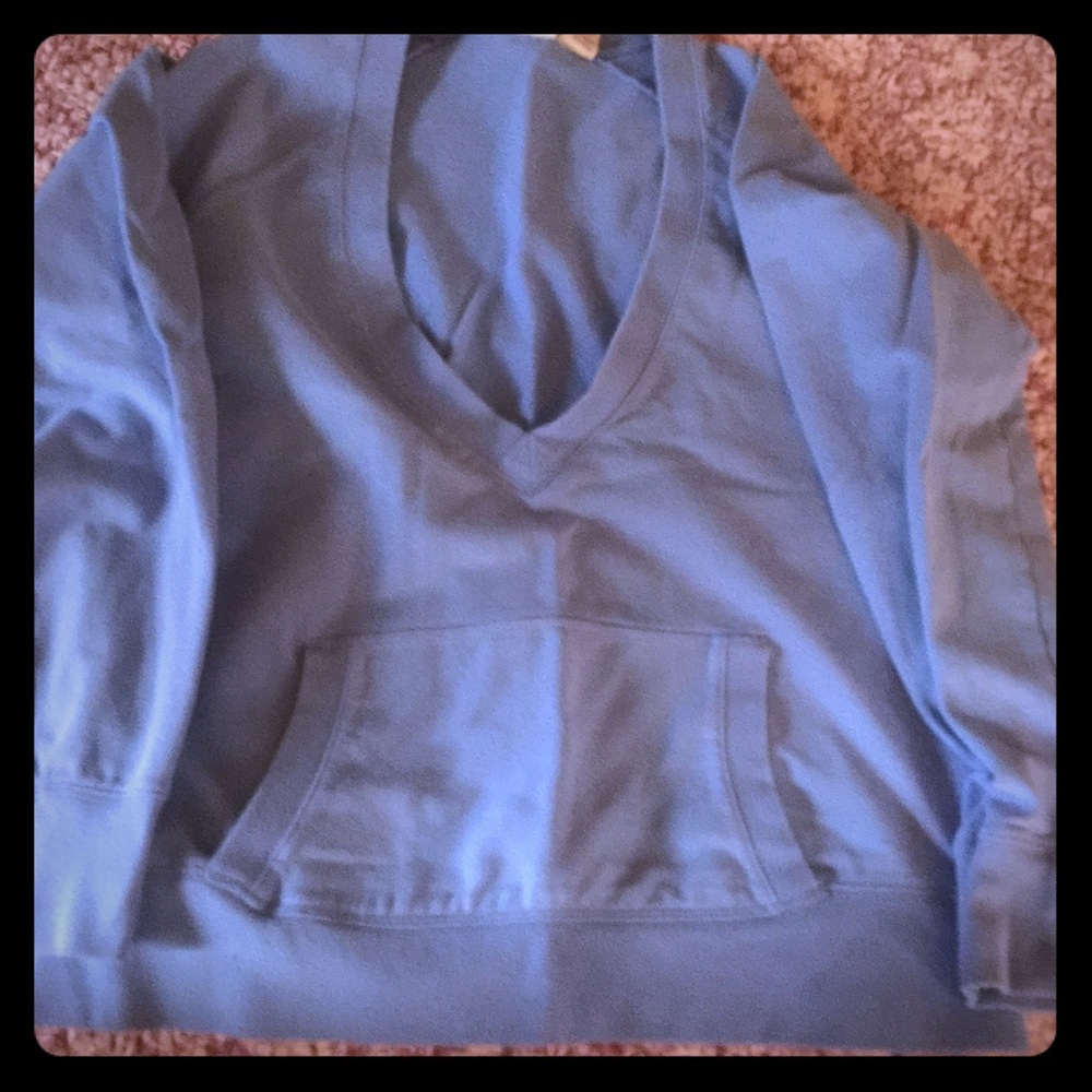 Pretty sky blue deep v sweatshirt