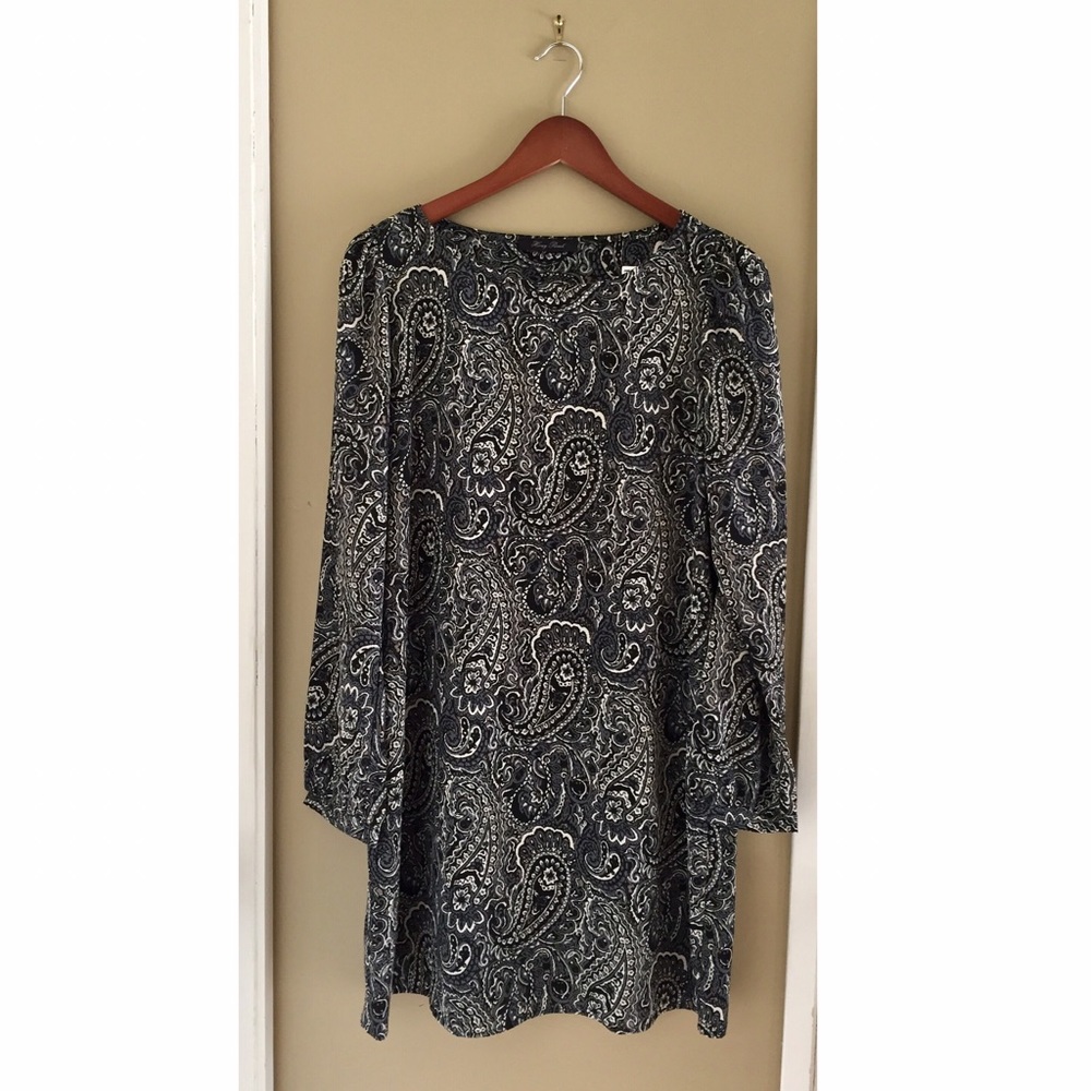 Boho Paisley Long Sleeved Dress